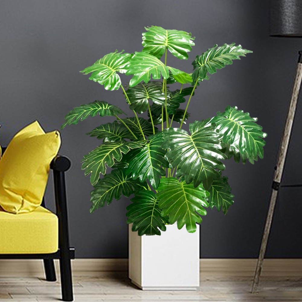 75cm 24 Forks Large Artificial Tropical Monstera Plant