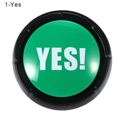Yes Sound Party Button Bullshit Maybe Toys Home Office Party Gag Funny Toy For new Vocal toys