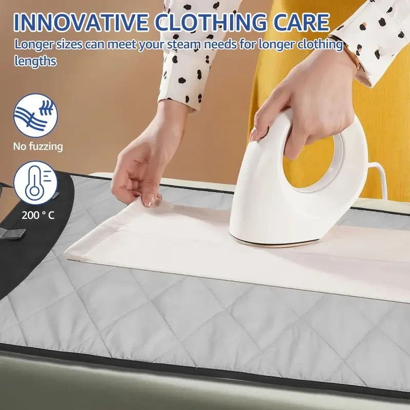 Portable Ironing Mat Hanging Over Door Clothes Steamer Pad