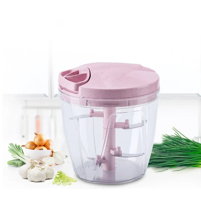 Hand-pulled Meat Grinder Household Small Stirrer Juicer Multi-function Mincing Machine 900ml Hand-pulled Vegetable Cracker
