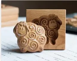 Wooden Gingerbread Cookie Mold Pine Nut Rose