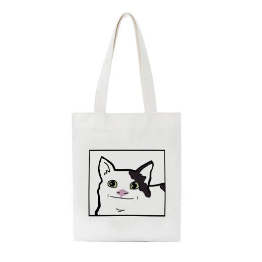 Single Shoulder Bag Cat Painting Handbag Female Cartoon Casual
