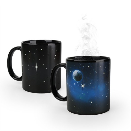 Starry Sky Earth Moon Temperature Sensitive Gradient Ceramic Mug