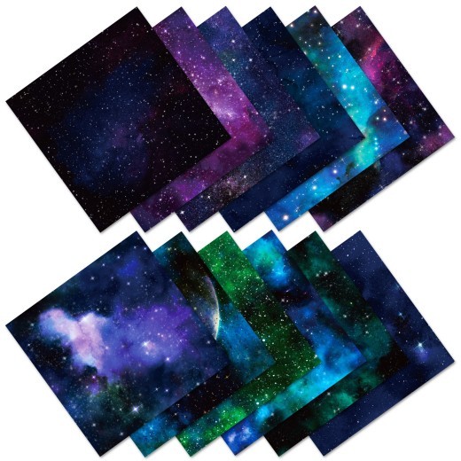 Earth Starry Sky DIY Journal Material Calico Paper