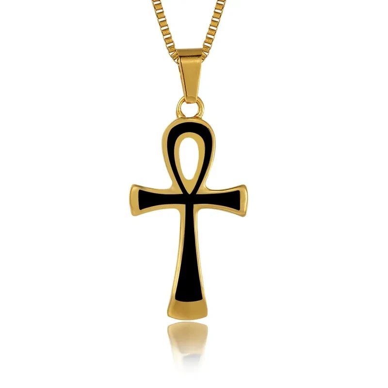 Cross Pendant Gold-plated Titanium Steel Pendant
