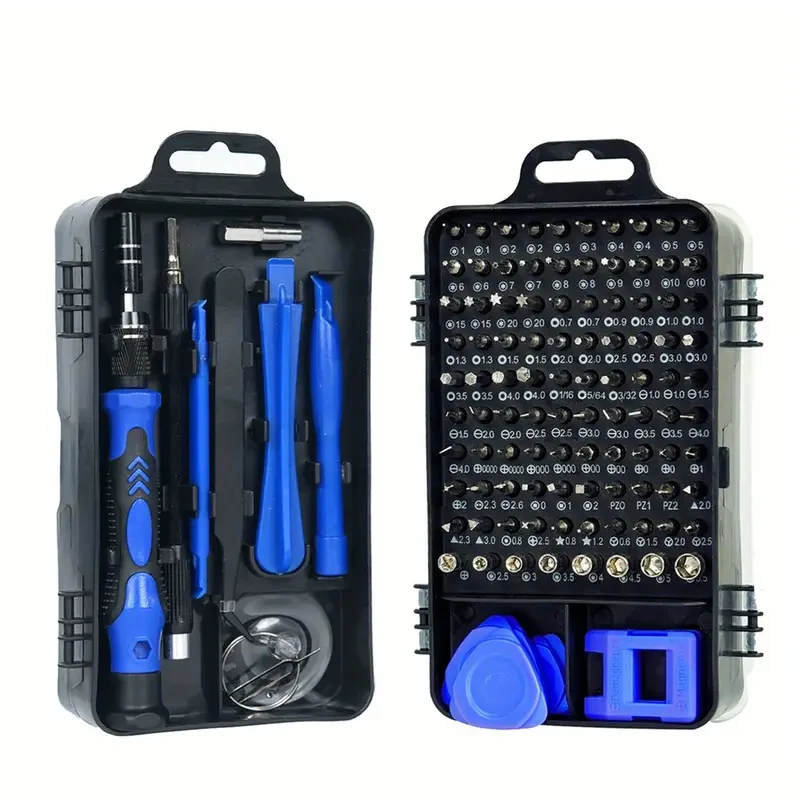 115in1 Chrome Vanadium Steel Precision Screwdriver Set - Multipurpose Repair Tools for Electronics, Cell Phones, Laptops, Cameras