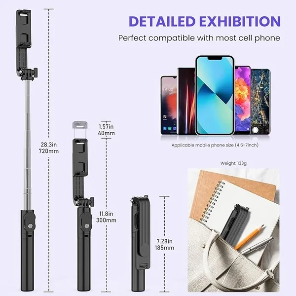 6 In 1 Wireless Bluetooth Selfie Stick