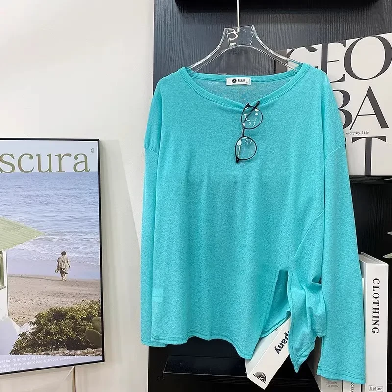 Thin Micro-transparent Split Sun Protection Long Sleeve