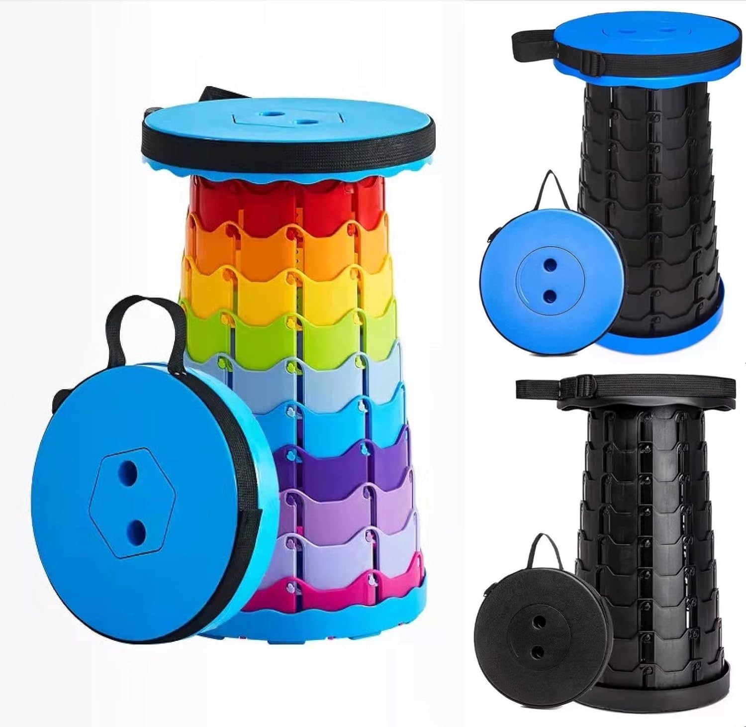 Folding Telescopic Stool Outdoor Portable Folding Chair, Travel, Fishing, and Queuing Stool