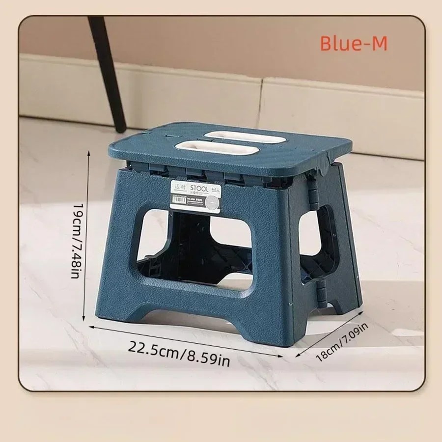 New Portable Folding Stool  Thickened Plastic Saddle Chair