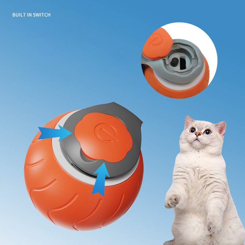 Speedy Tail 2.0 - Interactive Electric Rolling Ball with Teasing Tail  Smart Cat Toy for Indoor & Outdoor Fun