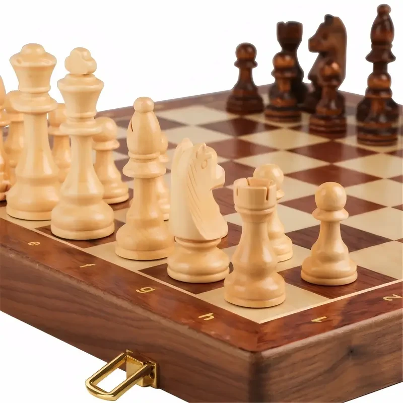 Exquisite Solid Wood Advanced Chess Set