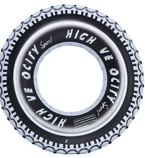 Tire Pattern Pool Floating Rings Leakproof Inflatable Swim Ring Blow Up Swim Tube Swimming Rings Floaties for Kids Adults
