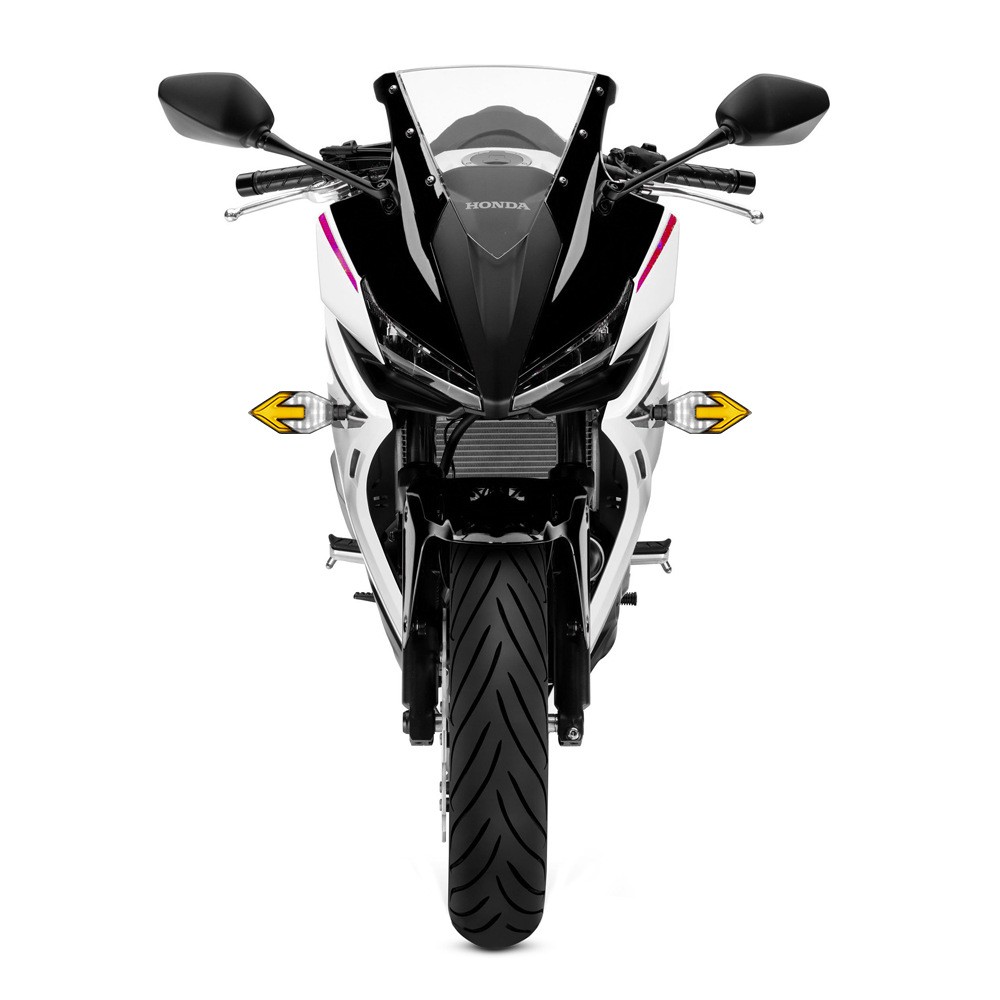 Motorcycle Arrow-shaped Light Guide Two-color LED Turn Signal Daytime Running Lamp