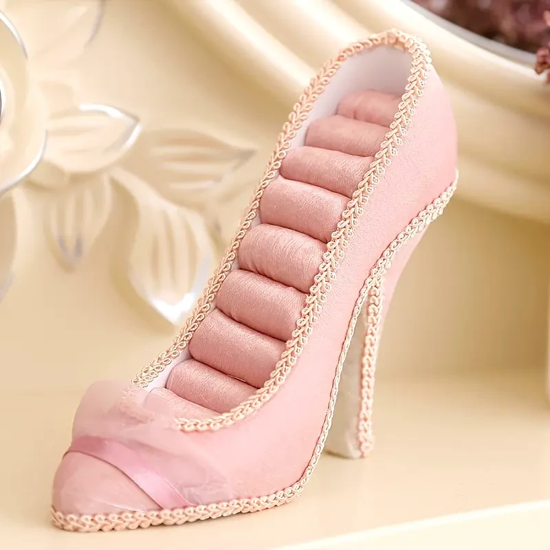 Pink High-Heel Shoe Jewelry Organizer