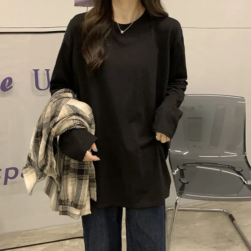 Spring New Loose Sweater Bandage Dress Inner Bottoming Shirt