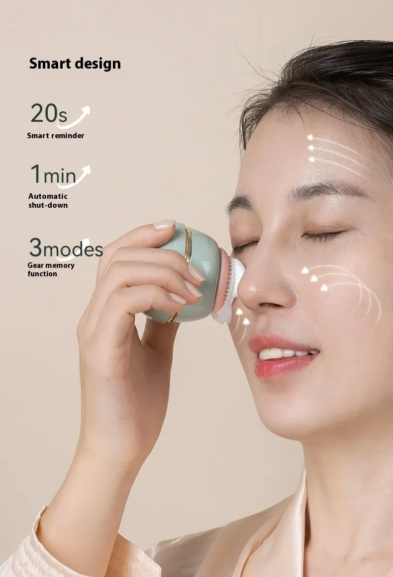 Electric Cleaner Facial Face Washing Silicone Beauty Instrument