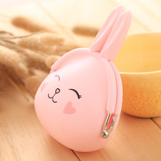 Cartoon silica gel zero purse Korean lovable rabbit zero purse candy color packet key bag lady