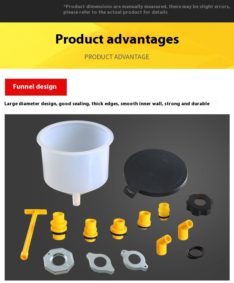 15 Piece Set Of Coolant Plastic Funnel Antifreeze