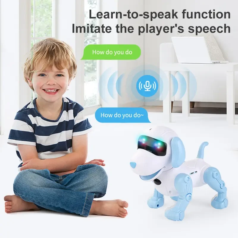 LED Eyes and Voice Interactive Robot Dog