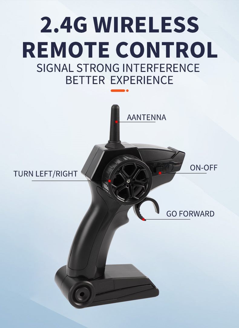 RC Boat, 2.4GB Long lasting Remote Boat, Rechargeable, Black