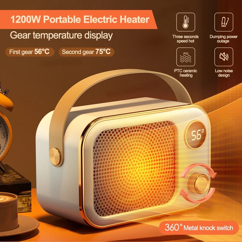 New 1200W Portable Electric Heater  Space Heater with LED Display