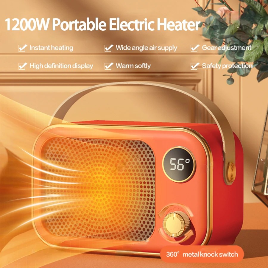 New 1200W Portable Electric Heater  Space Heater with LED Display