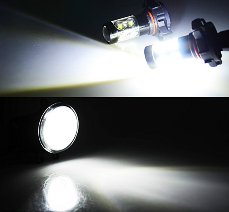 Car Styling High Power 6000K White LED Bulbs For Fog Light DRL Lamps Replacement