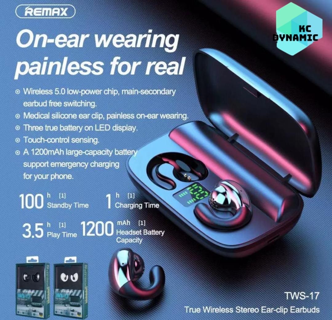 True Wireless Stereo Earbuds, Remax Brand, Hi-Resolution Stereo Sound