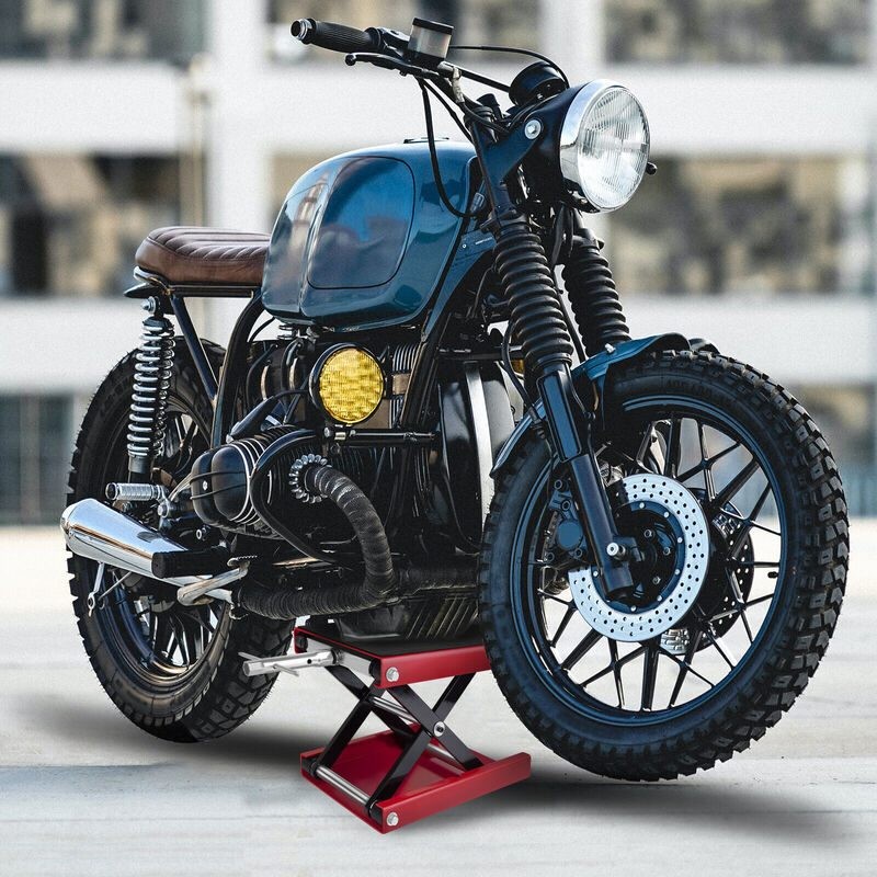 Motorbike Stand Motorcycle Scissor Lift Jack Hoist Repair Work Bench