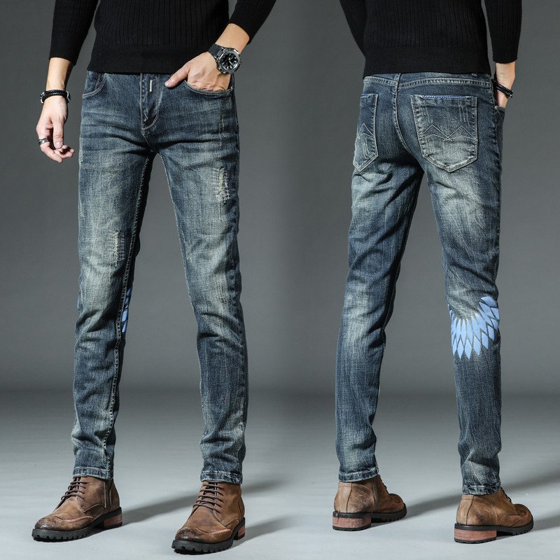 Men's Retro Slim Straight Jeans