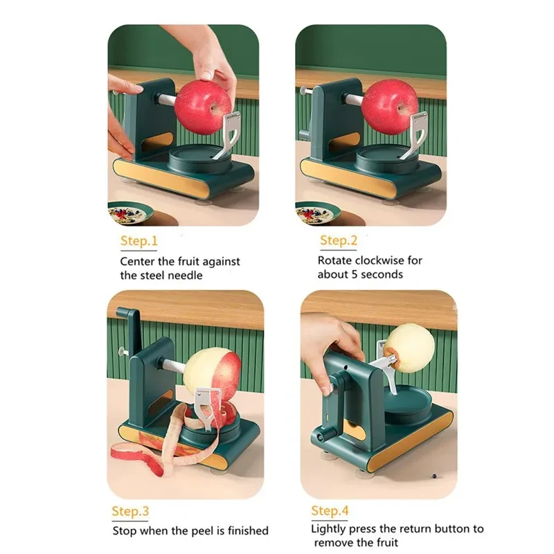 Hand-cranked Multifunctional Peeler Machine Home Peeler Cutter Kitchen Slicer Tools With Gadgets Fruit Corer Kitchen Gadgets