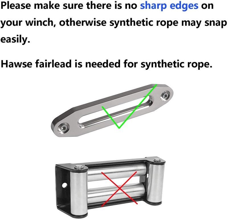 1/4" 50ft Winch Rope Winch Line Cable