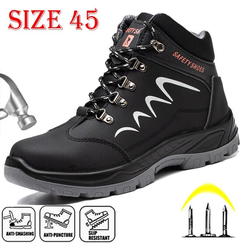 Steel Toe Shoes Work Boots Safety Sneakers Puncture Proof Waterproof