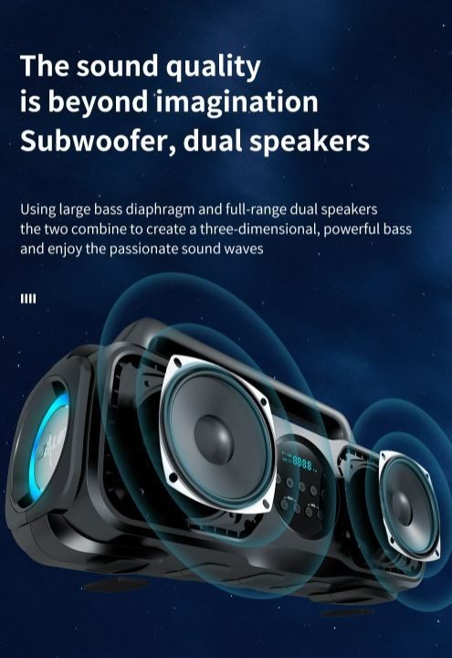Speaker, Zealot P2, 40W, 8000mAh, With Wire Microphone,
