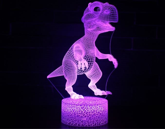 Dinosaur 3D LED Night Light, Power By USB, 7 Changeable colors