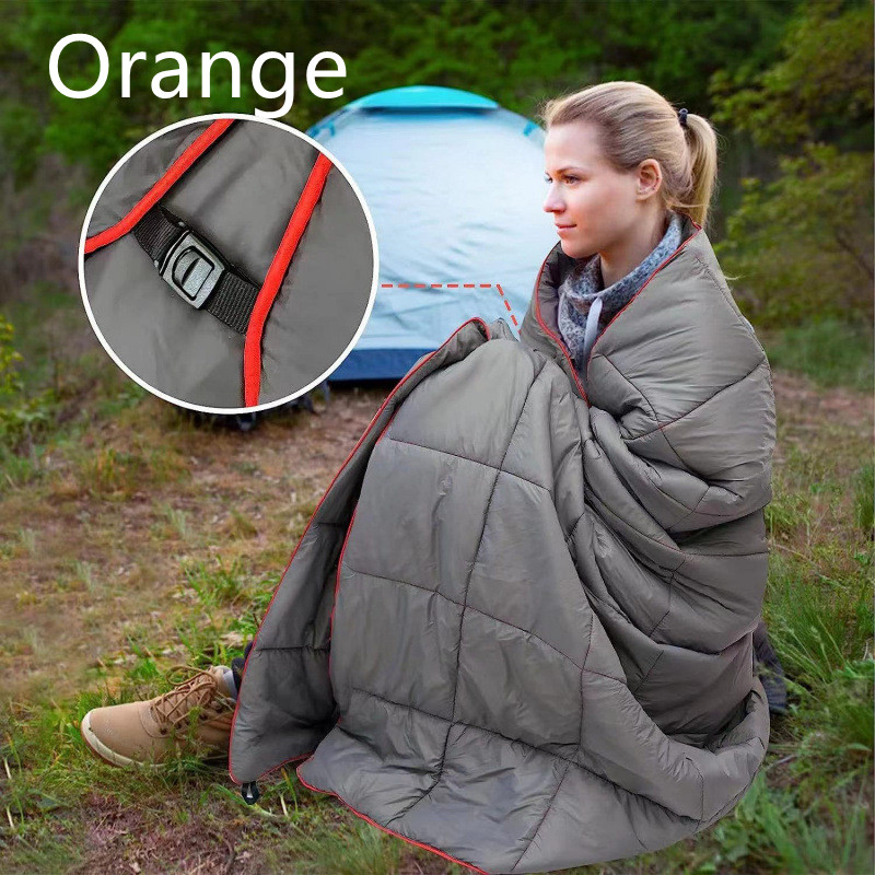Outdoor Camping Down Blanket Portable Waterproof Hiking Wearable