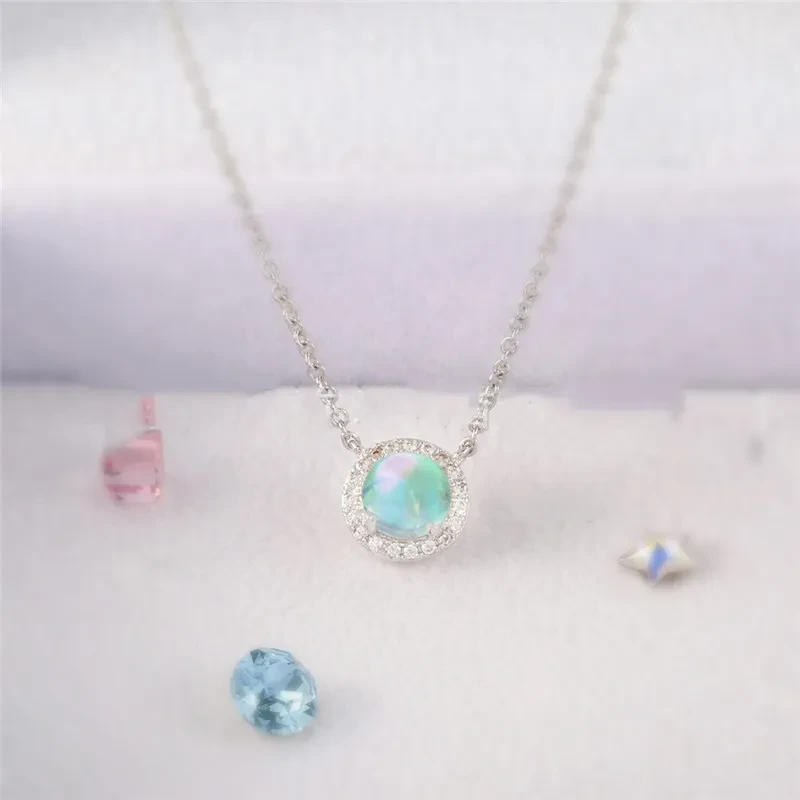 Female Round Pendant Clavicle Chain