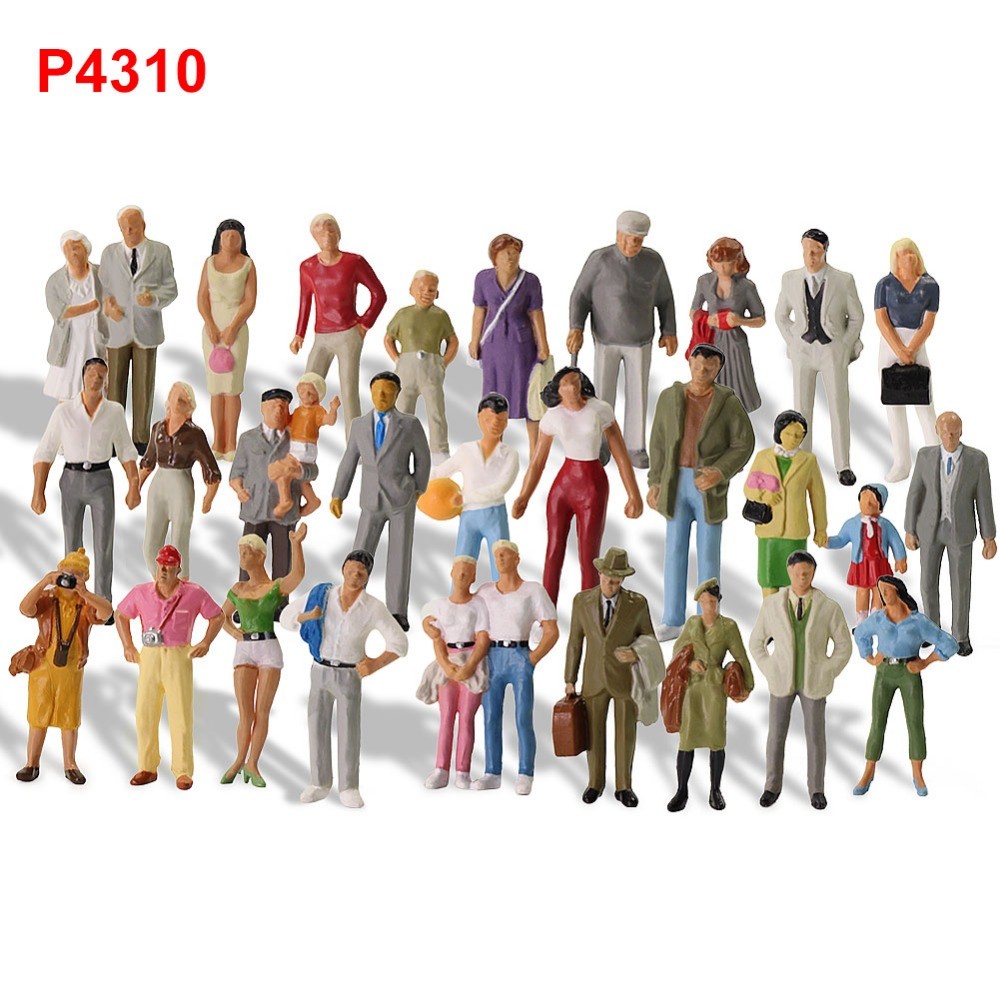 Evemodel 30pcs Different Poses Model Trains 1:43 O Scale