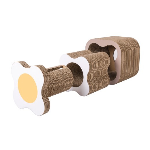 Plumeria Cat Scratching Board Combination Corrugated Tunnel Cat Toy