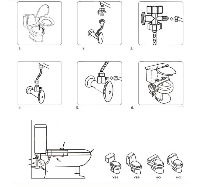 Bidet Toilet Seat Dual Nozzle Special for Ladies