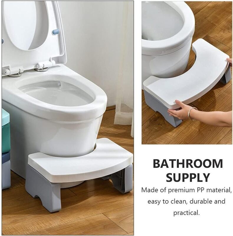 Toilet Step Stool Bathroom Footstool Blue