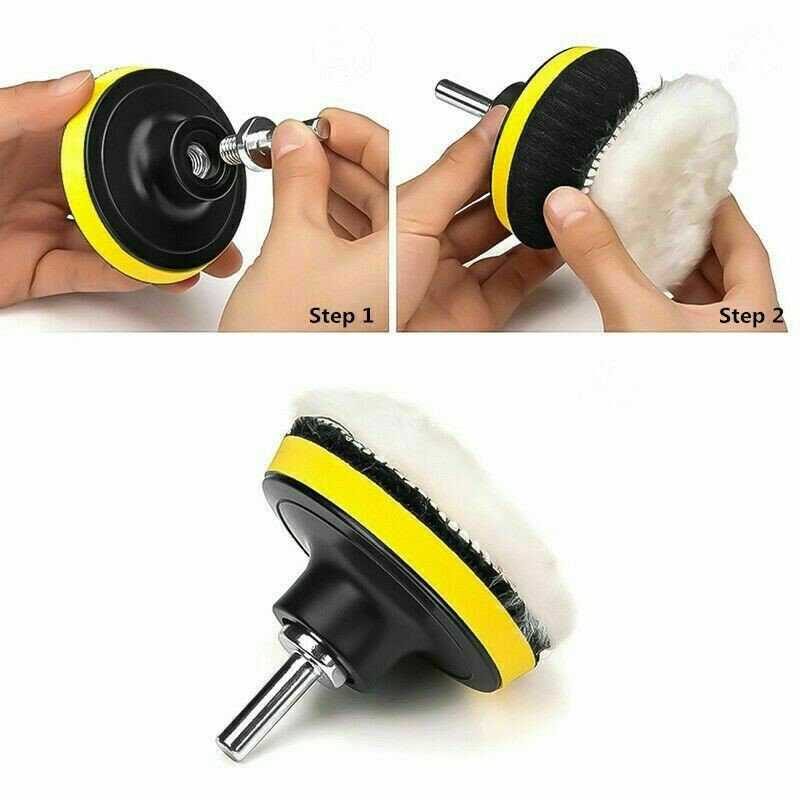 Car Polisher Buffer Cleaning Kit Polishing Waxing Buffing Sponge Pads