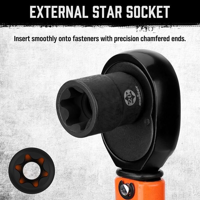 Female E Torx Star Socket Set E4 - E20 Torque