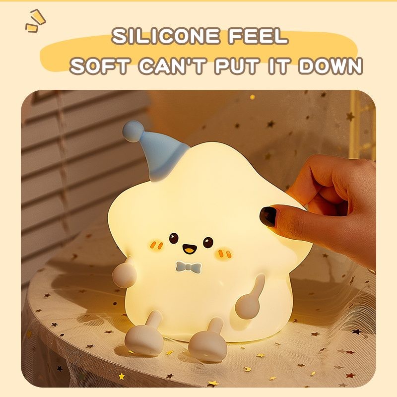 Star Silicone Lamp, Color Can Charge.