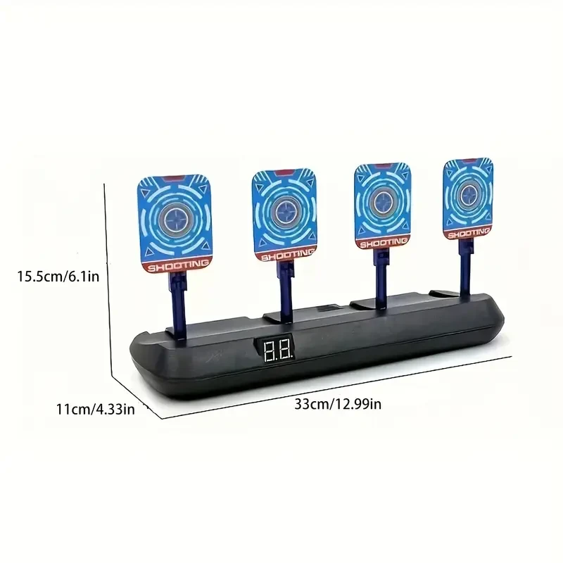 Soft Bullet Gun Target with 4-Digit Electronic Scoring