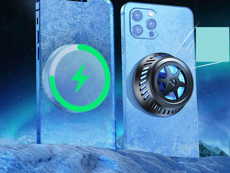 Compatible with Apple , Hot Mobile Phone Radiator Cooler Is Suitable For Apple 12 Refrigeration Small Fan Liquid Cooling