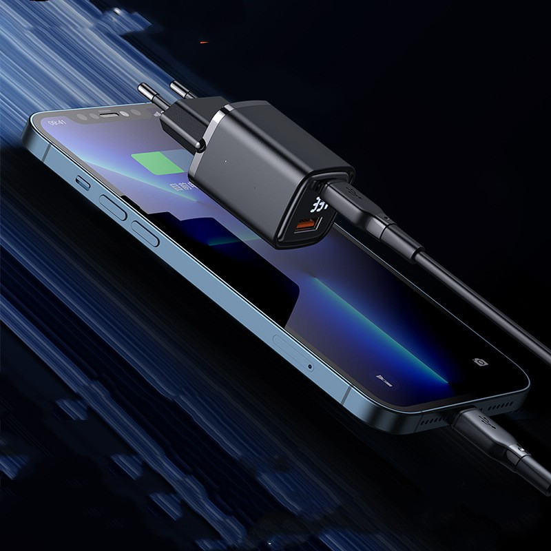 Dual-port Digital Display Fast Charging Charger