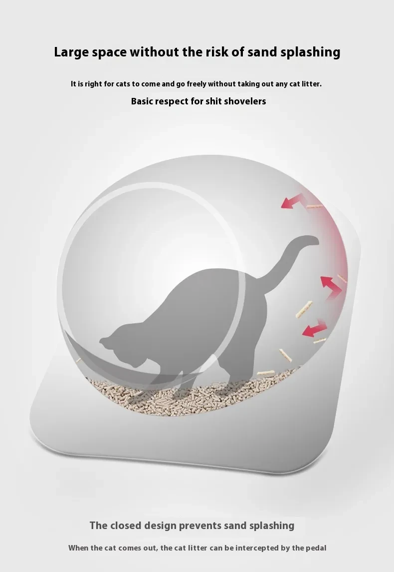 Litter Box Large Fully Enclosed Cat Litter Basin Deodorant