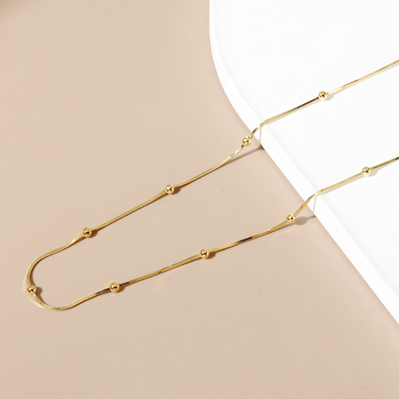 925 Sterling Silver Necklace For Women Ball Chain Necklaces Snake Bones Chain Qingdao Ornament